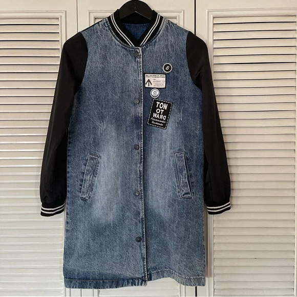 Dennim Patch’s  Long Jacket Women size Small - Picture 5 of 13